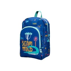 Cartera escolar liderpapel moc hila infantil safari diseño cocodrilo azul marino 330x100x250 mm