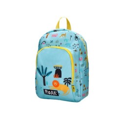 Cartera escolar liderpapel moc hila infantil safari diseño leon azul 330x100x250 mm