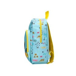 Cartera escolar liderpapel moc hila infantil safari diseño leon azul 330x100x250 mm