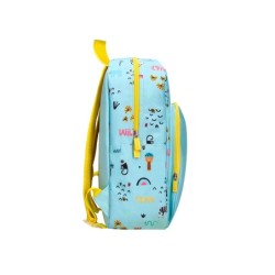Cartera escolar liderpapel moc hila infantil safari diseño leon azul 330x100x250 mm