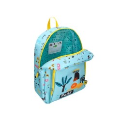 Cartera escolar liderpapel moc hila infantil safari diseño leon azul 330x100x250 mm