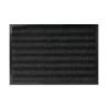 Alfombra para suelo q-connect premium para interiores antideslizante fibra polipropileno y fieltro gris 90x60 cm