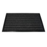 Alfombra para suelo q-connect premium para interiores antideslizante fibra polipropileno y fieltro gris 90x60 cm