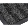 Alfombra para suelo q-connect premium para interiores antideslizante fibra polipropileno y fieltro gris 90x60 cm