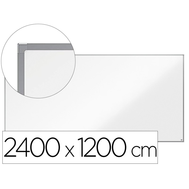 Pizarra blanca nobo essence acero vitrificado magnetica 2400x1200 mm Pizarra blanca nobo essence acero vitrificado magnetica 2400x1200 mm