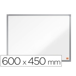 Pizarra blanca nobo essence acero vitrificado magnetica 600x450 mm