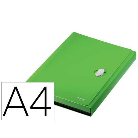 Carpeta leitz recycle clasificador fuelle polipropileno 51 compartimentos din a4 verde