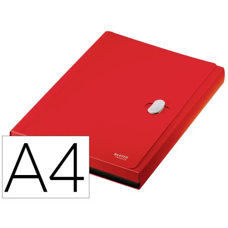 Carpeta leitz recycle clasificador fuelle polipropileno 51 compartimentos din a4 rojo
