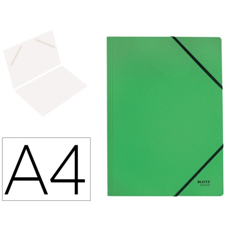 Carpeta leitz recycle gomas din a4 carton reciclable 100% verde