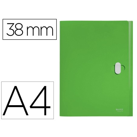 Carpeta de proyectos leitz recycle din a4 polipropileno lomo 38 mm verde