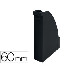 Revistero leitz recycle plastico lomo 60 mm negro 78x308x278 mm