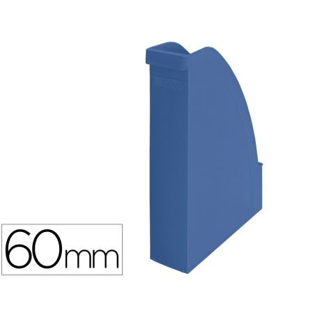 Revistero leitz recycle plastico lomo 60 mm azul 78x308x278 mm