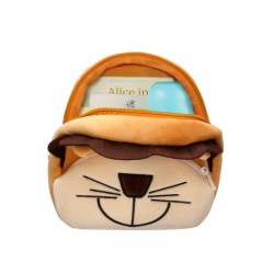 Cartera preescolar liderpapel mochila infantil peluche leon 260x100x240 mm