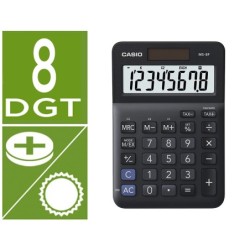 Calculadora casio ms-8f sobremesa 8 digitos tax /- color negro