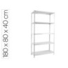 Estanteria metalica simonrack kits advantage mini 5/400 color blanco 5 estantes 75 kg por estante 180x80x40 cm