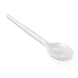 Cucharilla de plastico blanco reutilizable paquete de 100 unidades