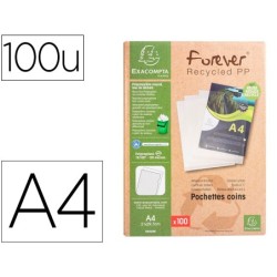 Carpeta dossier uñero exacompta reciclado polipropileno 120 mc din a4 caja de 100 unidades