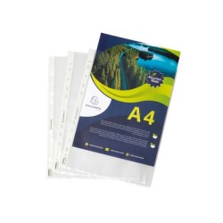 Funda multitaladro exacompta reciclada polipropileno 60 mc din a4 piel de naranja caja de 100 unidades