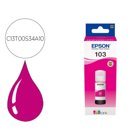 Tinta epson ecotank 103 l3110/3150/3151/5190 magenta botella de 65 ml