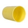 Cubilete portalapices q-connect amarillo pastel opaco plastico diametro 75 mm alto 100 mm