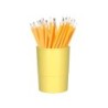 Cubilete portalapices q-connect amarillo pastel opaco plastico diametro 75 mm alto 100 mm