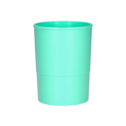 Cubilete portalapices q-connect verde menta pastel opaco plastico diametro 75 mm alto 100 mm
