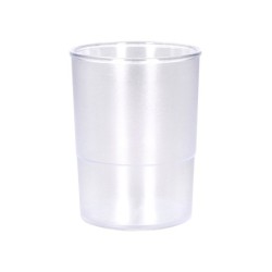 Cubilete portalapices q-connect transparente plastico diametro 75 mm alto 100 mm