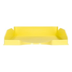 Bandeja sobremesa plastico q-connect amarillo pastel opaco 240x70x340 mm