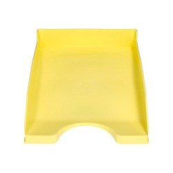 Bandeja sobremesa plastico q-connect amarillo pastel opaco 240x70x340 mm