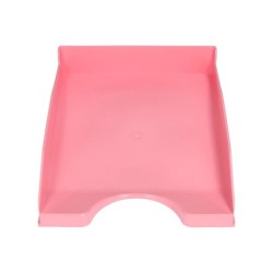 Bandeja sobremesa plastico q-connect rosa pastel opaco 240x70x340 mm