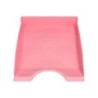 Bandeja sobremesa plastico q-connect rosa pastel opaco 240x70x340 mm
