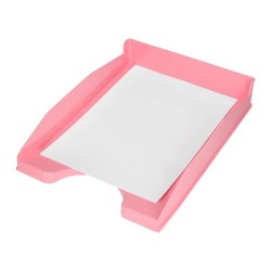 Bandeja sobremesa plastico q-connect rosa pastel opaco 240x70x340 mm