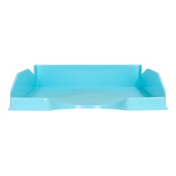 Bandeja sobremesa plastico q-connect celeste opaco 240x70x340 mm