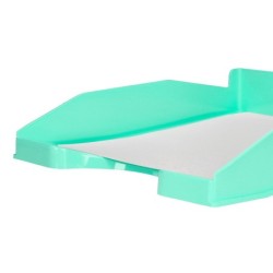 Bandeja sobremesa plastico q-connect verde menta opaco 240x70x340 mm