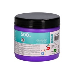 Pintura dedos liderpapel violeta tarrina de 500 cc