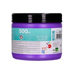 Pintura dedos liderpapel violeta tarrina de 500 cc