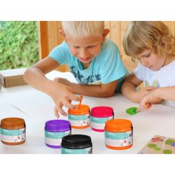 Pintura dedos liderpapel violeta tarrina de 500 cc