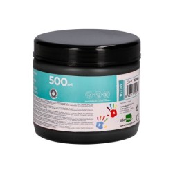 Pintura dedos liderpapel negro tarrina de 500 cc
