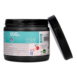 Pintura dedos liderpapel negro tarrina de 500 cc