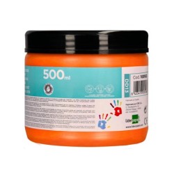 Pintura dedos liderpapel naranja tarrina de 500 cc