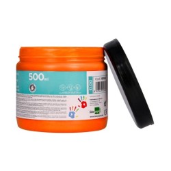 Pintura dedos liderpapel naranja tarrina de 500 cc