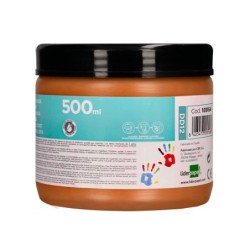Pintura dedos liderpapel marron tarrina de 500 cc