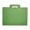 Caja cheque-libro liderpapel para material escolar carton reforzado con asa color verde 393x120x393 mm