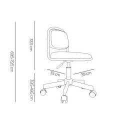 Silla q-connect infantil bari escritorio color azul alt max 795 anc 390 prof 350 mm
