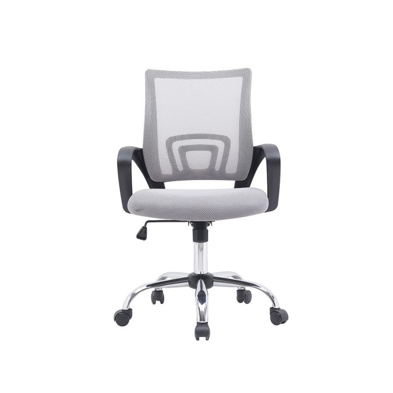 Silla q-connect oficina siena malla base metalica alt max 1000 anc 560 prof 570 ruedas premium color blanco gris Silla q-connect oficina siena malla base metalica alt max 1000 anc 560 prof 570 ruedas premium color blanco gris
