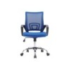 Silla q-connect oficina siena malla base metalica alt max 1000 anc 560 prof 570 ruedas premium color negro azul