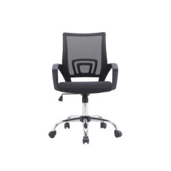 Silla q-connect oficina siena malla base metalica alt max 1000 anc 560 prof 570 ruedas premium color negro
