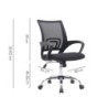 Silla q-connect oficina siena malla base metalica alt max 1000 anc 560 prof 570 ruedas premium color negro
