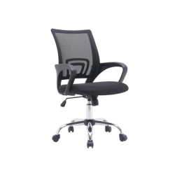 Silla q-connect oficina siena malla base metalica alt max 1000 anc 560 prof 570 ruedas premium color negro
