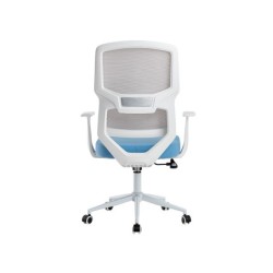 Silla q-connect oficina lucca malla base metalica alt max 1090 anc 700 prof 650 ruedas premium color blanco gris azul